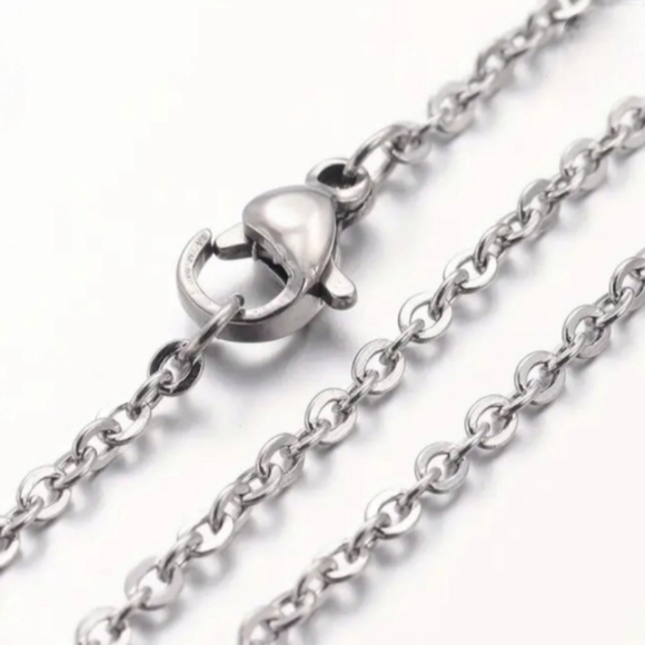 Stainless Steel Necklace Cable Chain With Lobster Clasp - Picture 2 of 3